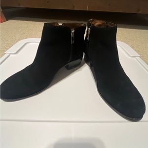 Black suede ankle boots